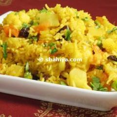 A picture of My Husband's Favourite Vegetable Biryani.