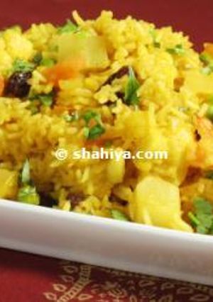 A picture of My Husband's Favourite Vegetable Biryani.