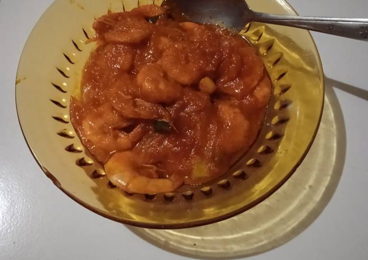 Resep Mudah Udang saus padang simpel🍤🍤🍤 Mantul Banget