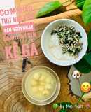 Cơm nhão thịt heo xào rau ngót nhật, canh hạt sen kê gà