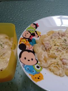 Foto resep (Seri Pasta) Carbonara makaroni rumahan, bekal sekolah anak