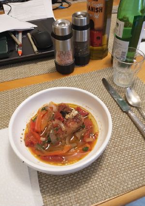 A picture of Pollo al Chilindrón (Chicken Chilindrón).