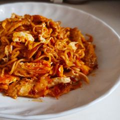 A picture of An Authenticity of Indonesian Fried Noodle.