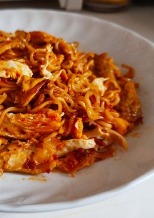 A picture of An Authenticity of Indonesian Fried Noodle.