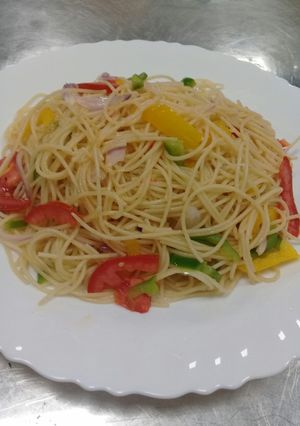 A picture of Buttered spaghetti.