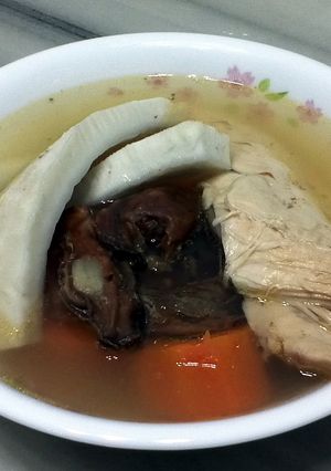 A picture of Coconut And Carrot In Chicken Soup.