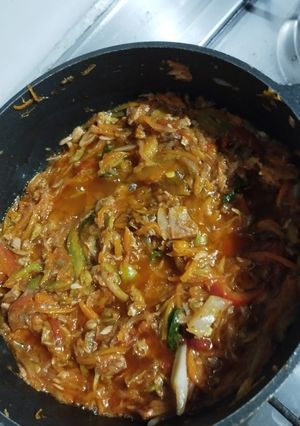 Una foto de Antipasto con atún en aceite