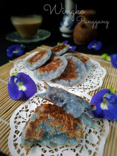 Foto resep Wingko Panggang Blue Pea (bunga telang)