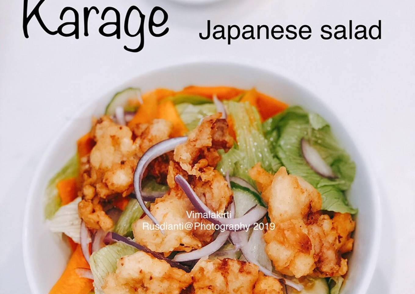 Chicken karage japanese salad