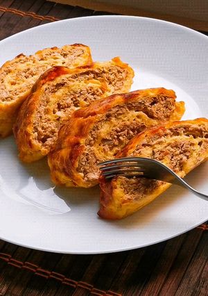 Фото Сирний рулет з фаршем 🧀.