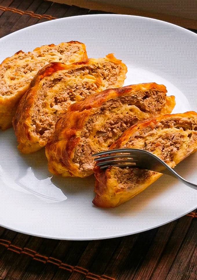 Сирний рулет з фаршем 🧀