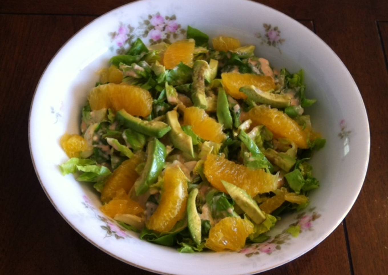 Ensalada con naranja y aguacate