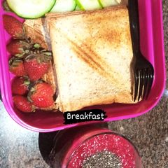 A picture of Breakfast #beet-carrot smoothie.