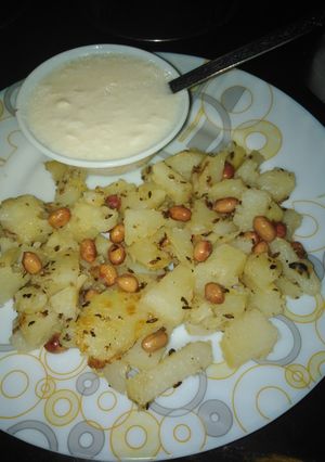 A picture of Jeera aloo.