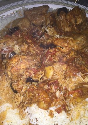 صورة لوصفة طريقة عمل مقلوبة الدجاج