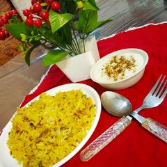 A picture of Veggies pulao in kadhai.