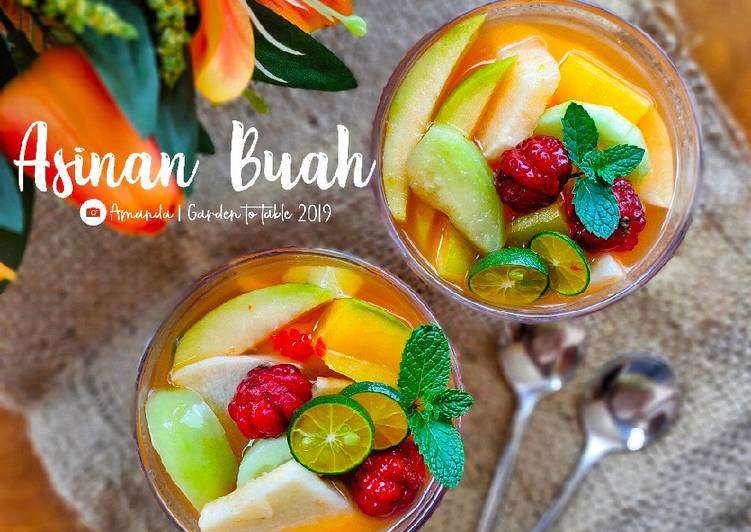 Langkah membuat Asinan Buah mantap