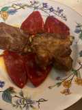Costillas con pimientos del piquillo airfryer