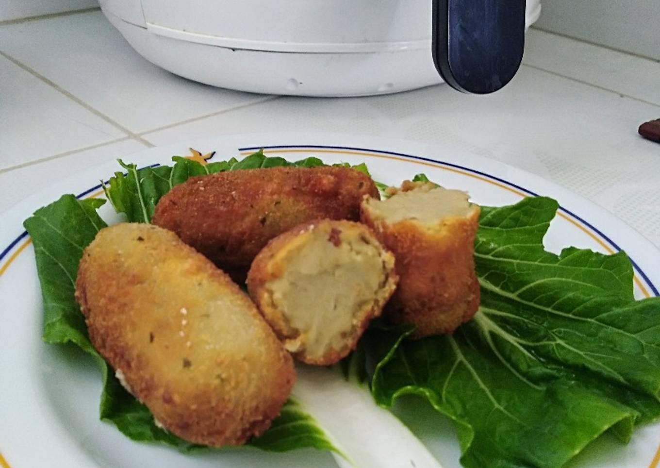 Croquetas de pollo y acelga. Muy fáciles y rápidas de hacer