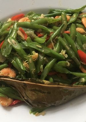 Foto resep Tumis buncis-udang laut