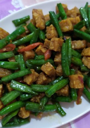 Foto resep Oseng tempe kacang panjang