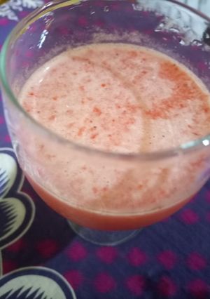 A picture of Strawberry juice 🥤.