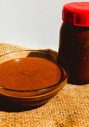A picture of Home made Nutella.