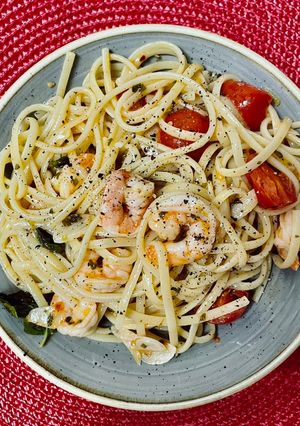 Gamberi all’aglio recept fotója