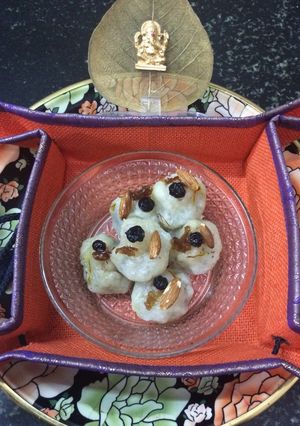 A picture of Sabudana gulkand berry Modak.