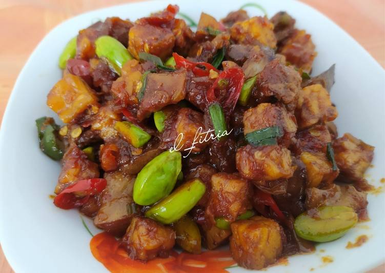 Resep 44. Tumis Tempe, Petai dan Ati Ampela, Menggugah Selera