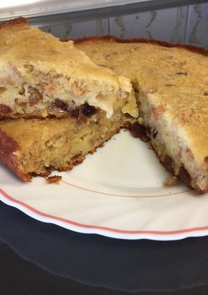 Una foto de Bizcocho de muesli y pera