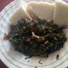 A picture of Mixed veggies with ugali#author marathon Mombasa contest.
