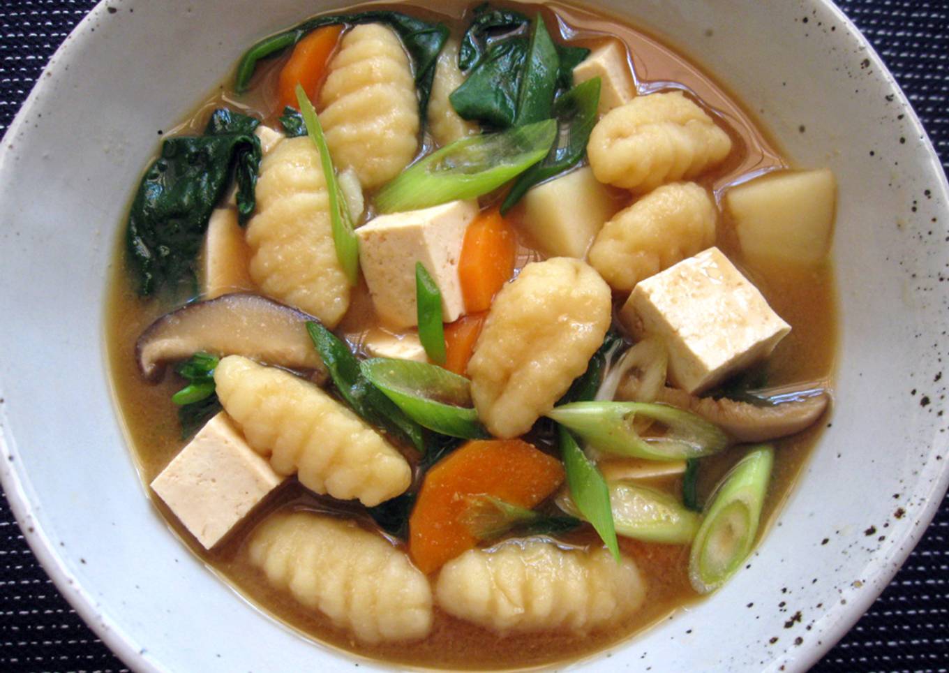 Gnocchi Miso Soup