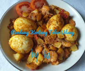 Gampangnya Menyajikan Rendang Kentang Telur Udang Enak dan Sehat