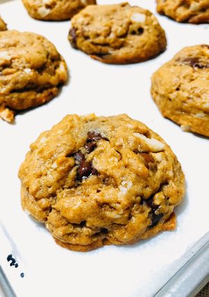 Foto resep Chocolate Chip Almond Cookies / Monster Cookies / Chewy Cookies