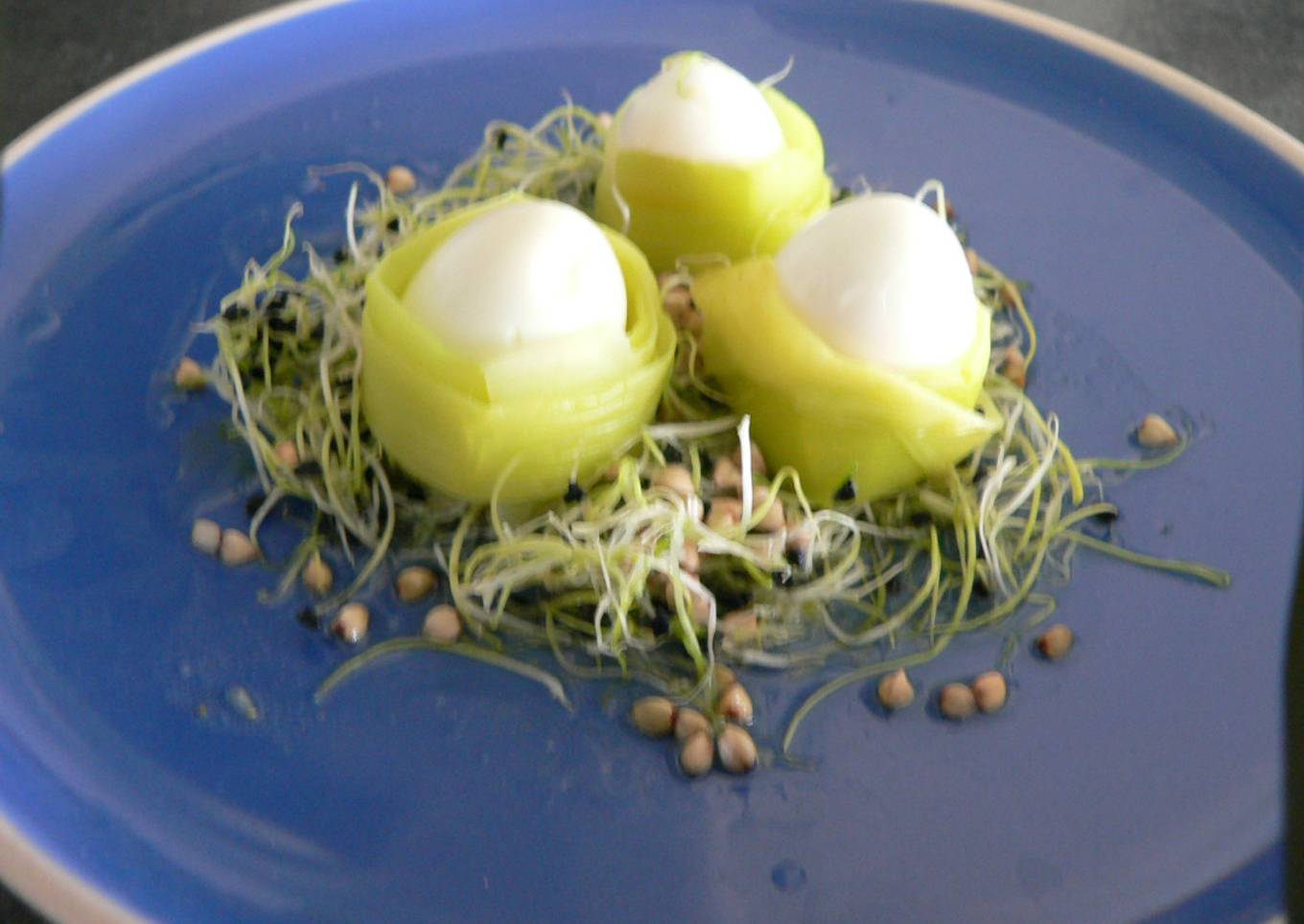 Oeufs de cailles au nid