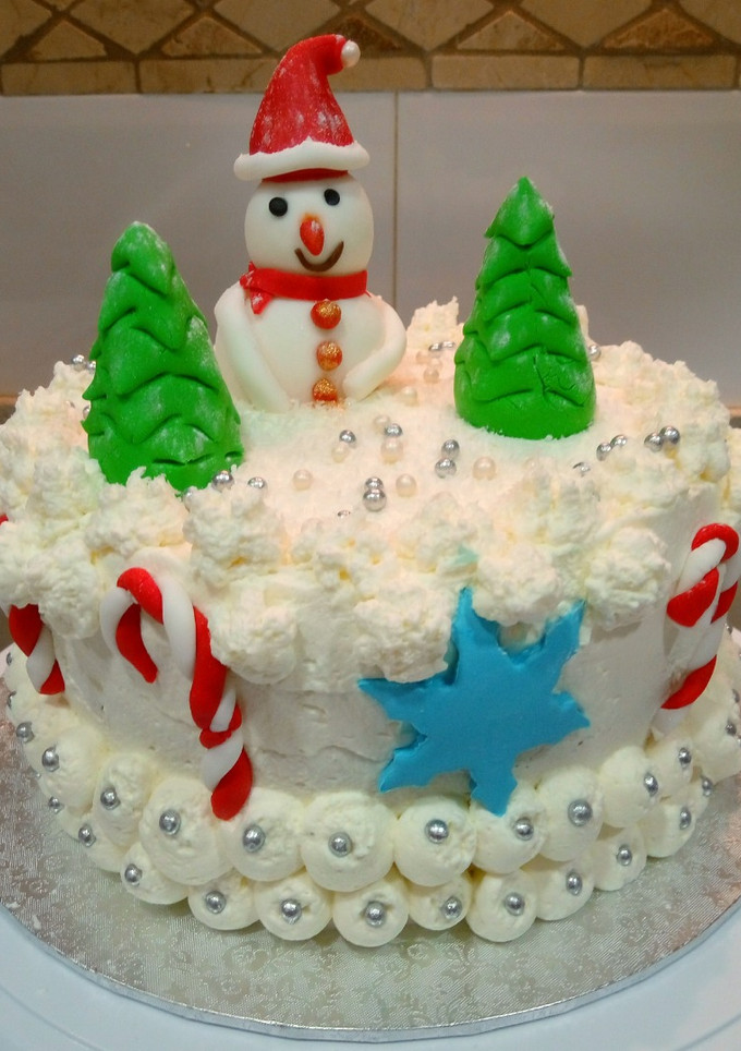 Una foto de Tarta navideña: "Dulce y blanca Navidad"