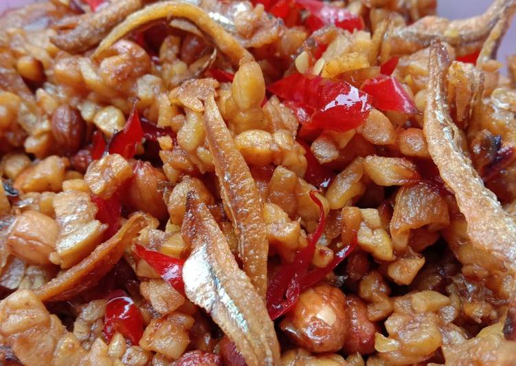 Orek tempe teri kering simpel