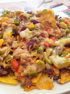 Una foto de Nachos con carne