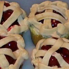 A picture of Cherry cupcakes.