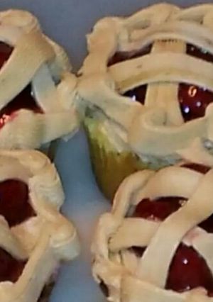 A picture of Cherry cupcakes.