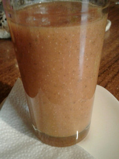 Una foto de Batido fresco de papaya