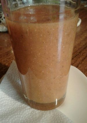 Una foto de Batido fresco de papaya