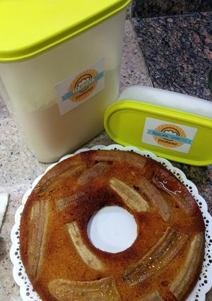 Una foto de Bizcochuelo de banana "pila"