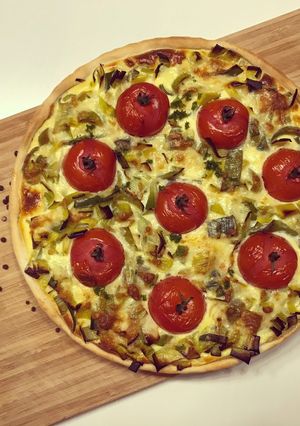 Une photo de Quiche poireaux & tomates