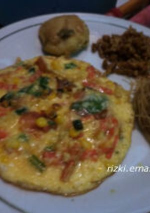 Foto resep Omelette Sayur Keju Sensasi Hangat