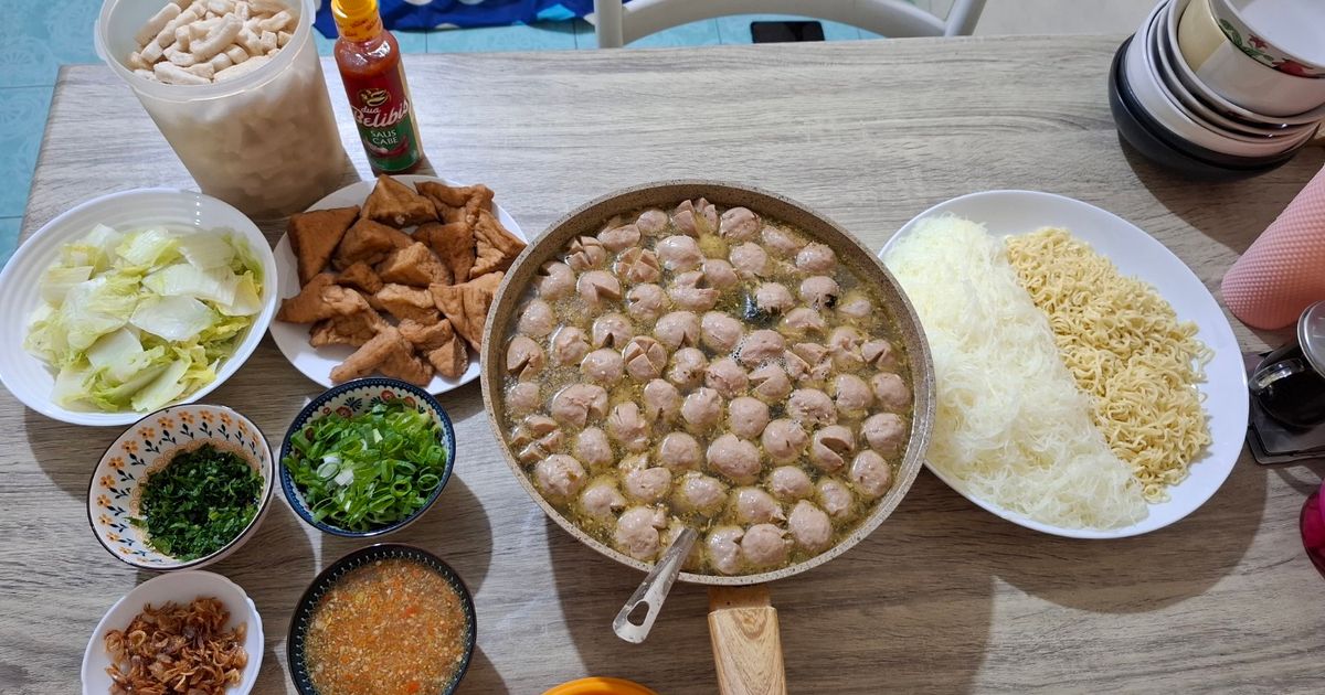 Bakso Kuah Tanpa Tetelan Rumahan Komplit, Hangat Gurih Bikin Nagih!