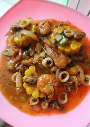 Foto resep Seafood Tumpah ala rumahan🥳🥳