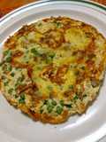 Tortilla de huevo con chícharos