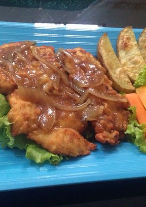 Foto resep Chicken steak with roast potato